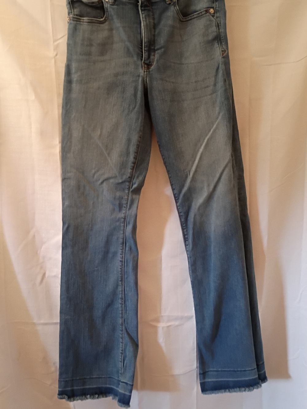 Classic Women's Light Blue Jeans - Casual Flare